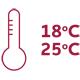 Aplikační teplota při 18°až 25° Celsia.